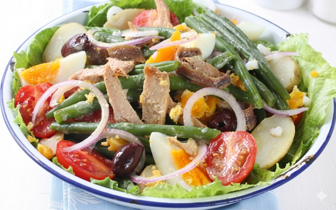 Ensalada de Atún, Aguacate y Tomate