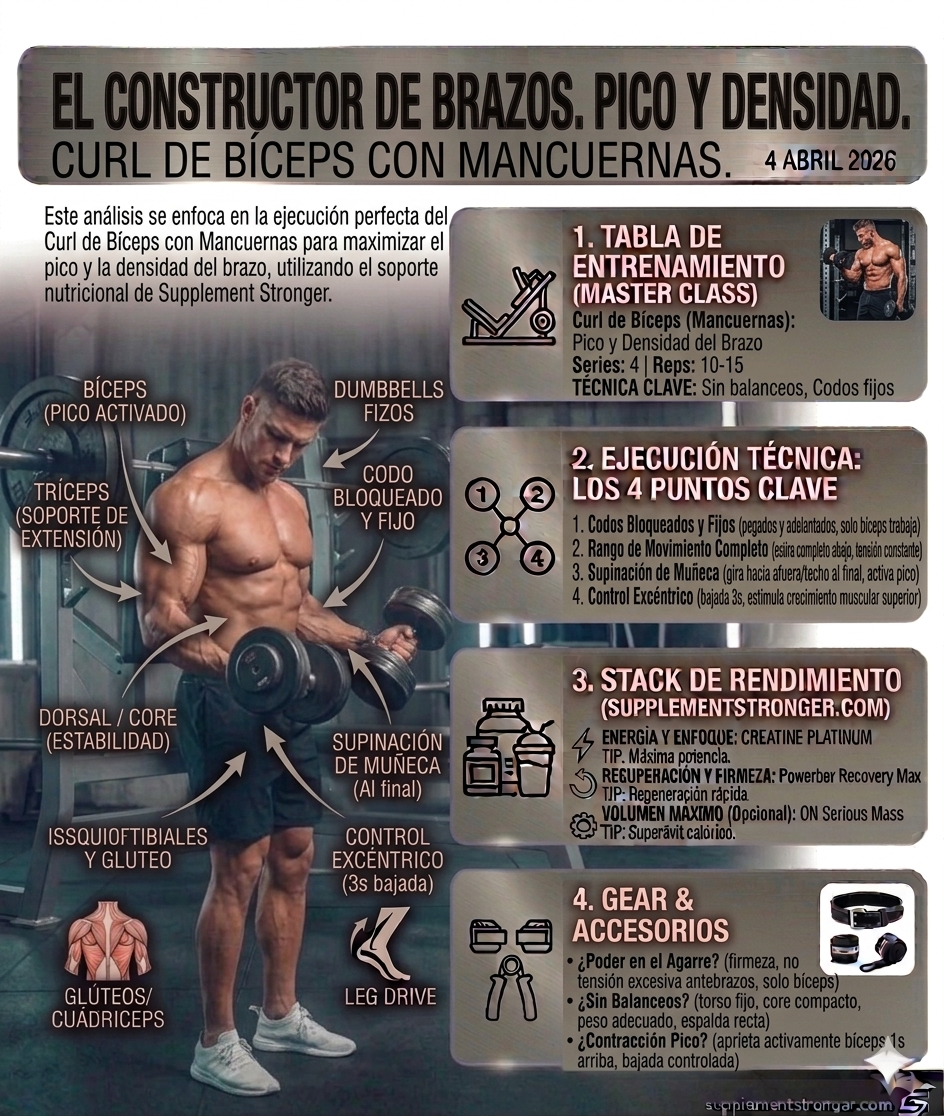 CURL DE BICEPS CON MANCUERNA