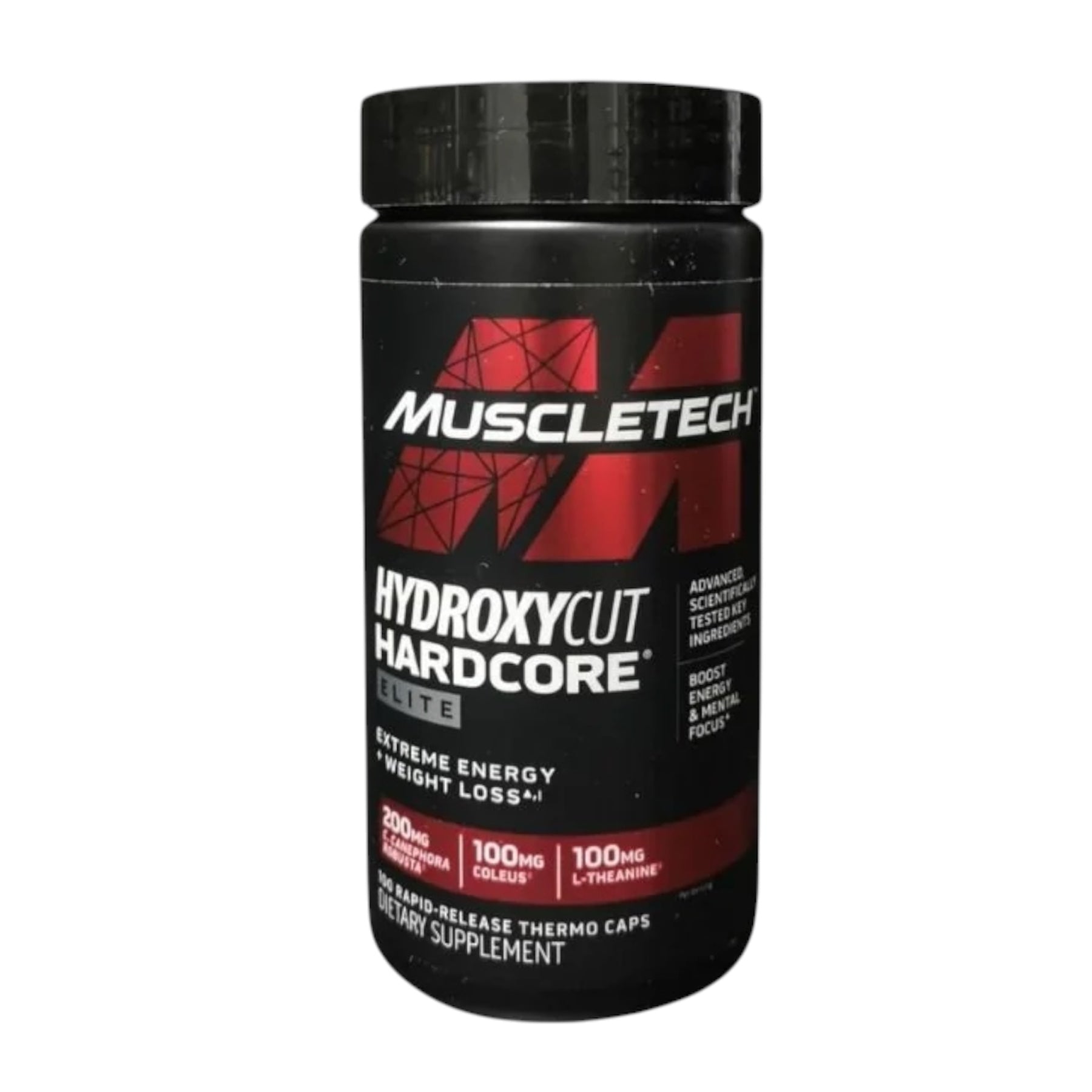 Quemador Hydroxycut Hardcore Elite MuscleTech 50 Servicios (100 Caps)