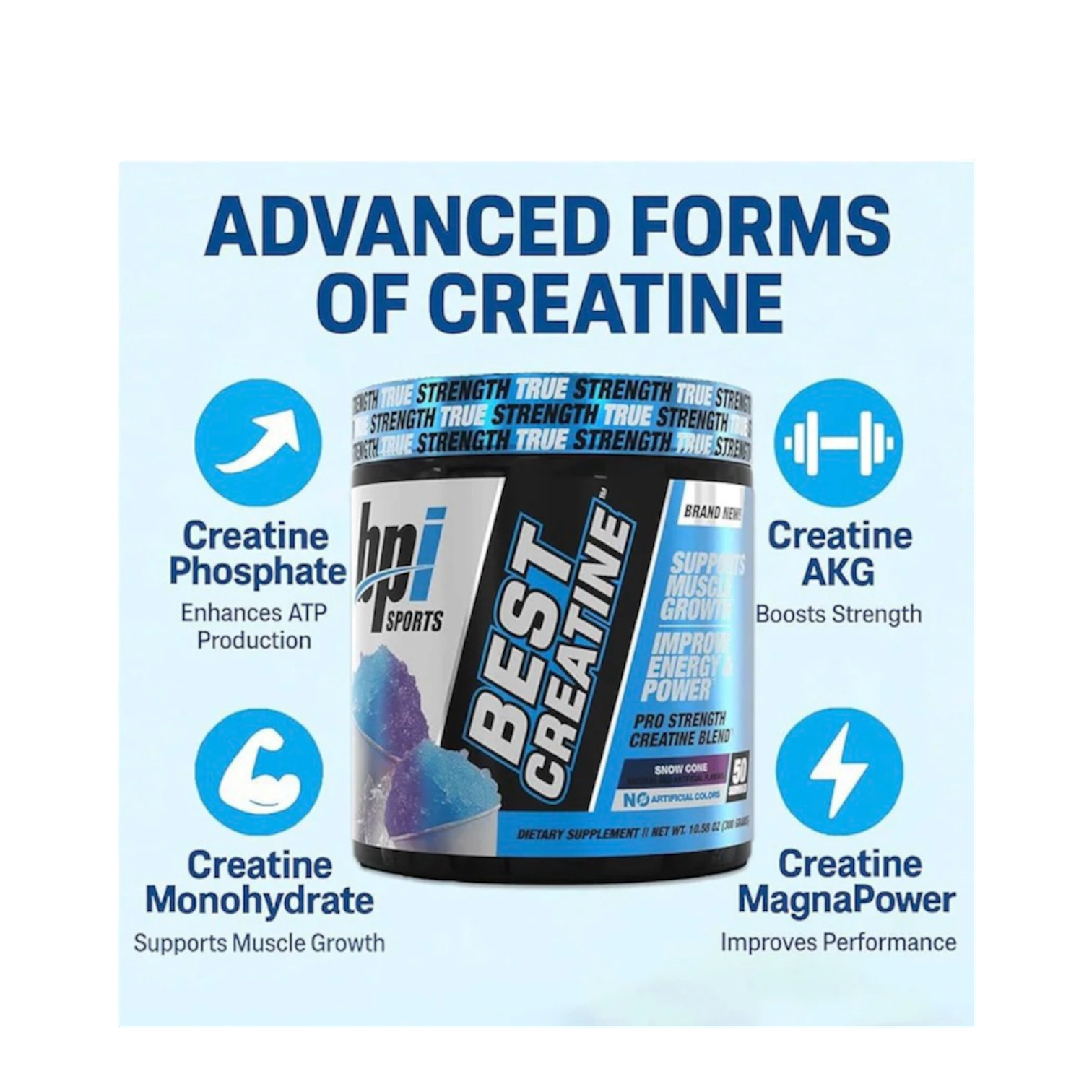 BPI Sports Best Creatine Snow Cone 300g (50 Servs)