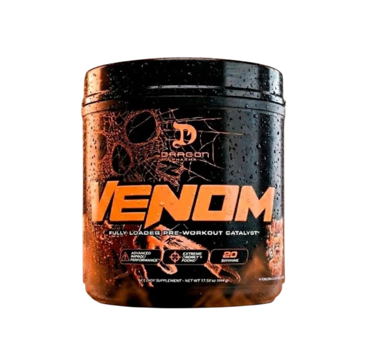 Dragon Pharma Venom Pre-Workout Orange Fury 497g (20 Servicios)