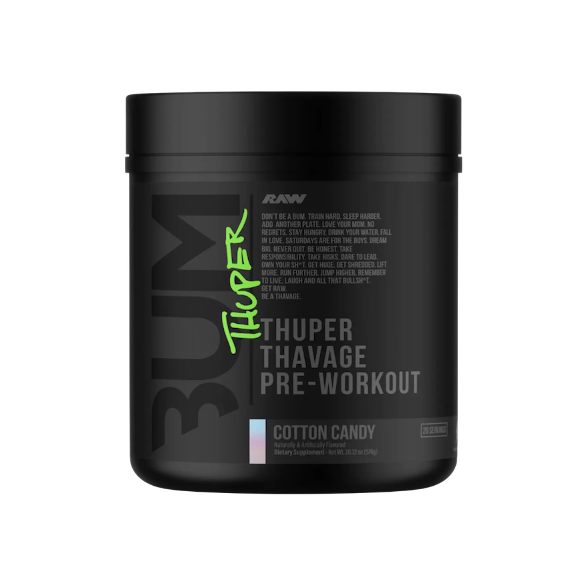 RAW Nutrition Thuper Thavage Pre-Workout Cotton Candy | 20 Servicios