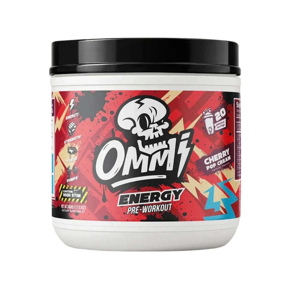 Ommi7 Holy Energy Pre-Workout | Frost Rush y Cherry Pop Cream | 20 Servicios