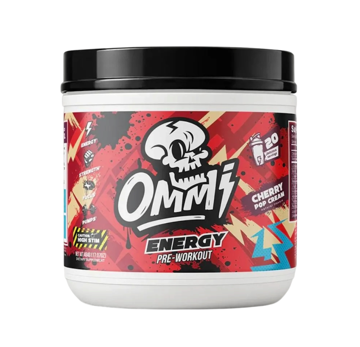 Ommi7 Holy Energy Pre-Workout | Frost Rush y Cherry Pop Cream | 20 Servicios