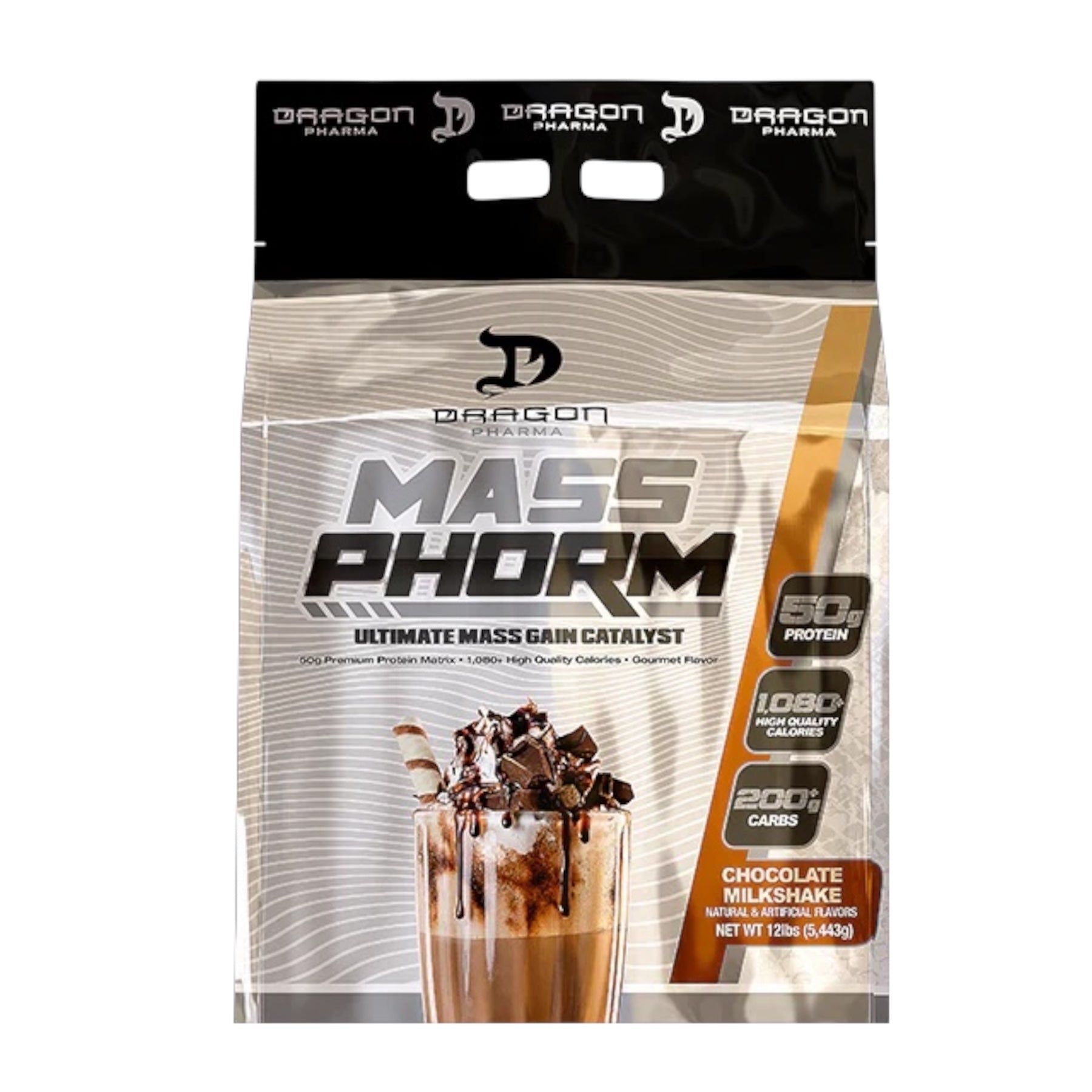 Gainer MassPhorm Ultimate Mass Gain Catalyst Dragon Pharma 21 Servicios 12 Lbs. (5,443Grs.)