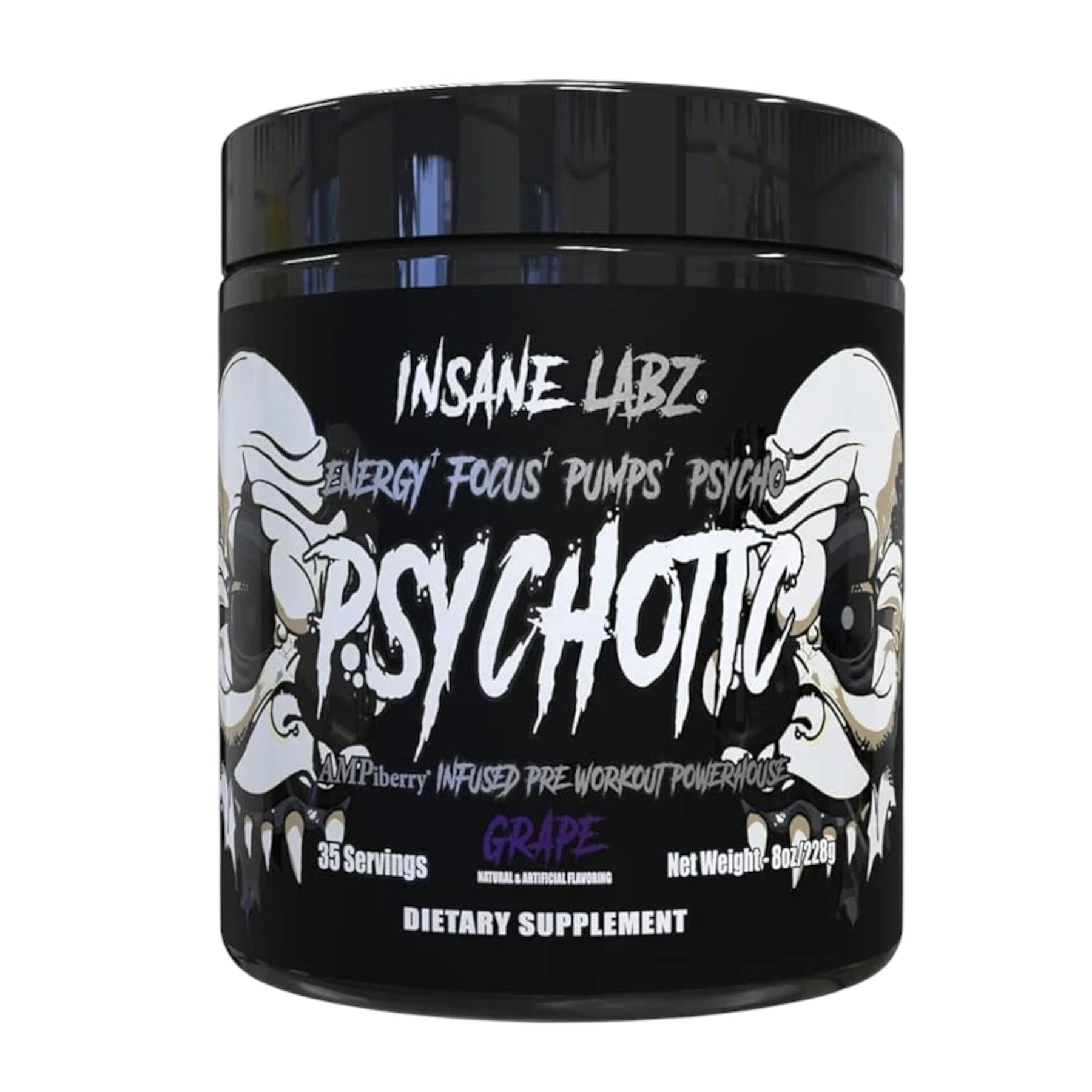 PRE-WORKOUT PSYCHOTIC "BLACK" INSANE LABS 35 SERVICIOS 8ONZ.
