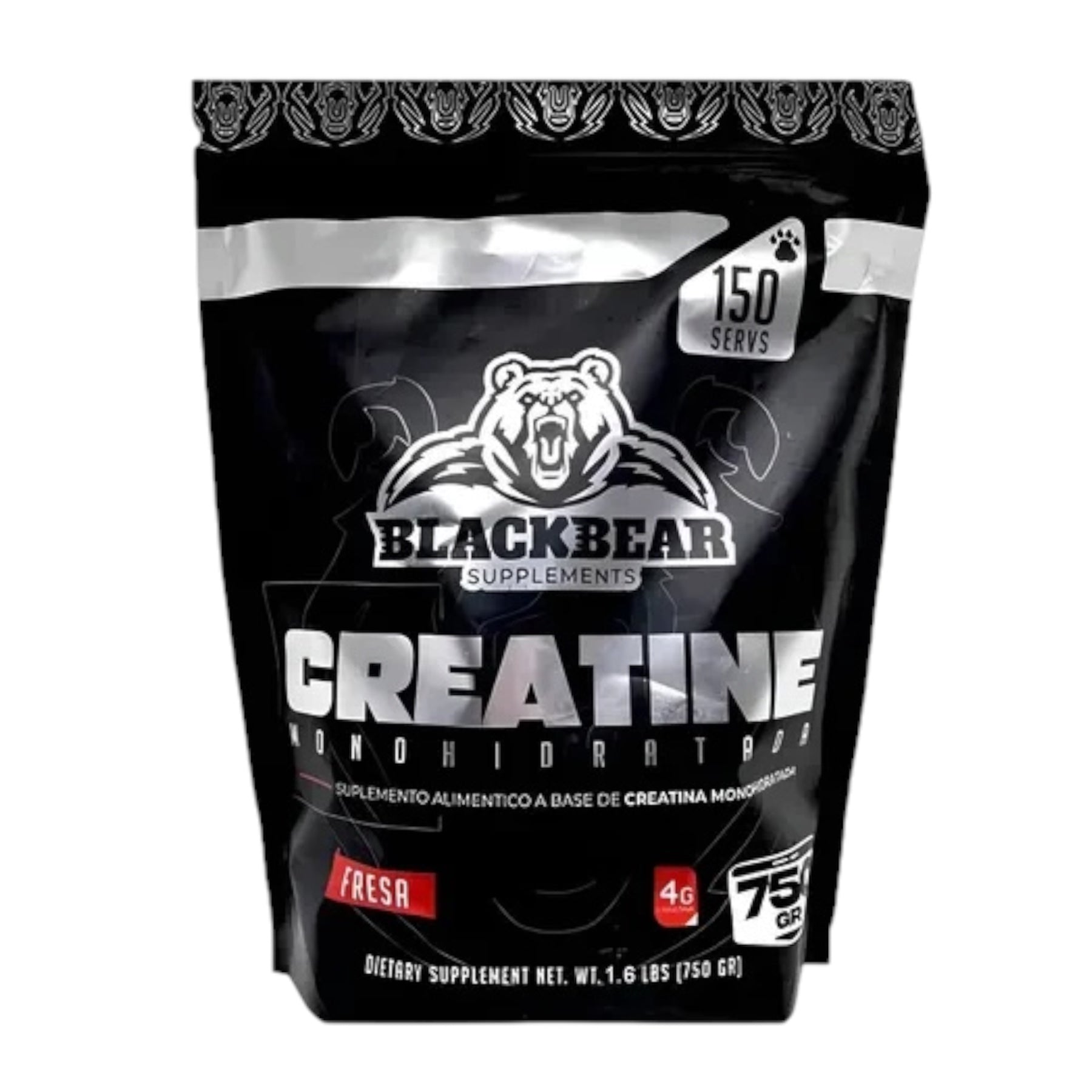 Creatina Monohidratada BlackBear 150 Servicios 26.45 Onz. (750Grs.)