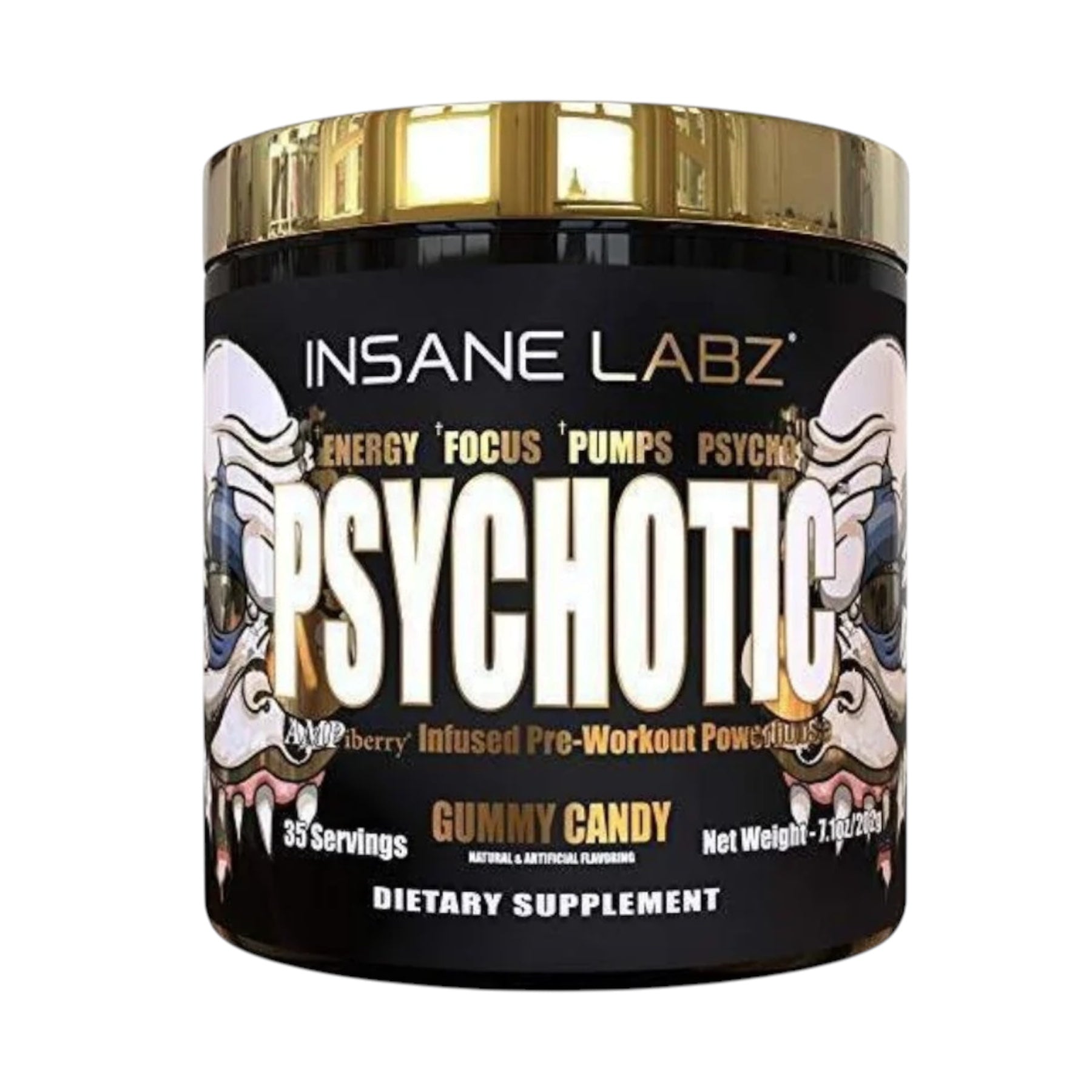 PRE WORKOUT PSYCHOTIC "GOLD" INSANE LABZ 35 SERVIDAS 6.7 OZ. (196 G)