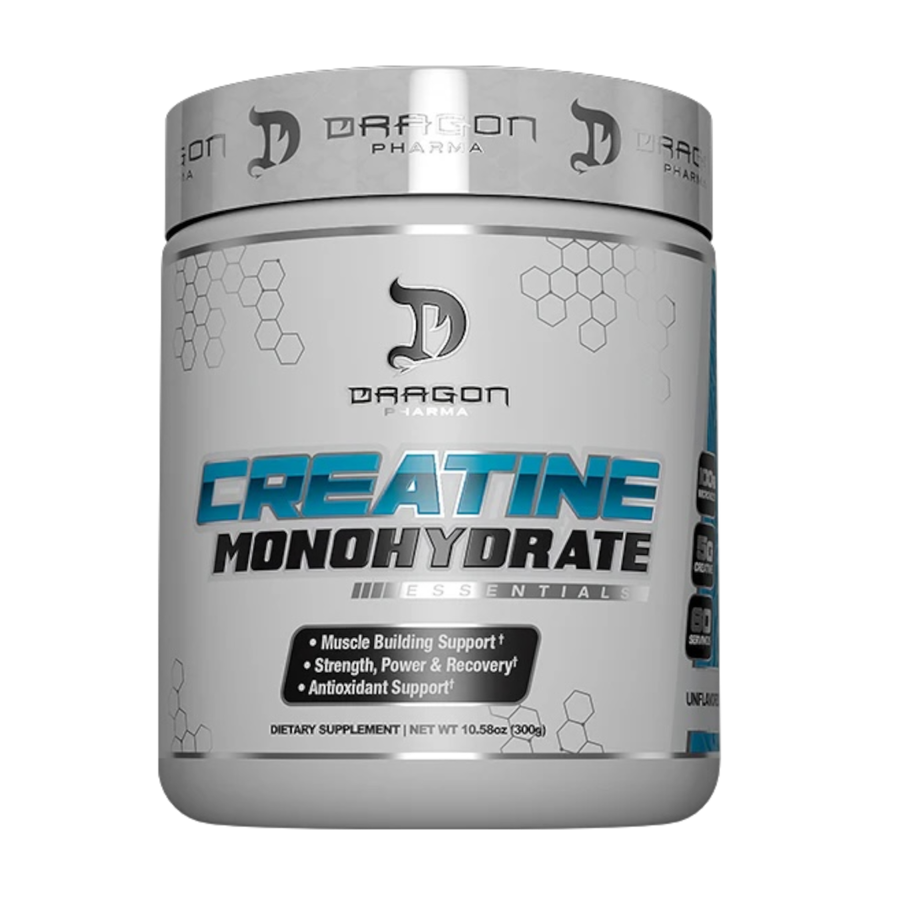 Creatina Monohidrato Dragon Pharma 300 Grs 60 Servs.