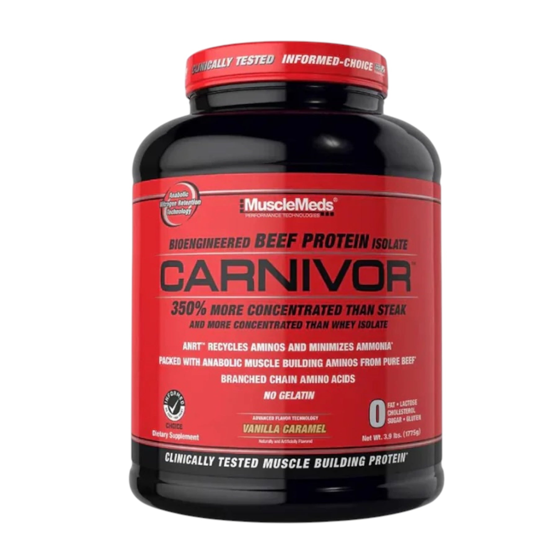 MuscleMeds Carnivor Beef Protein Isolate 3.9 lbs Vanilla Caramel