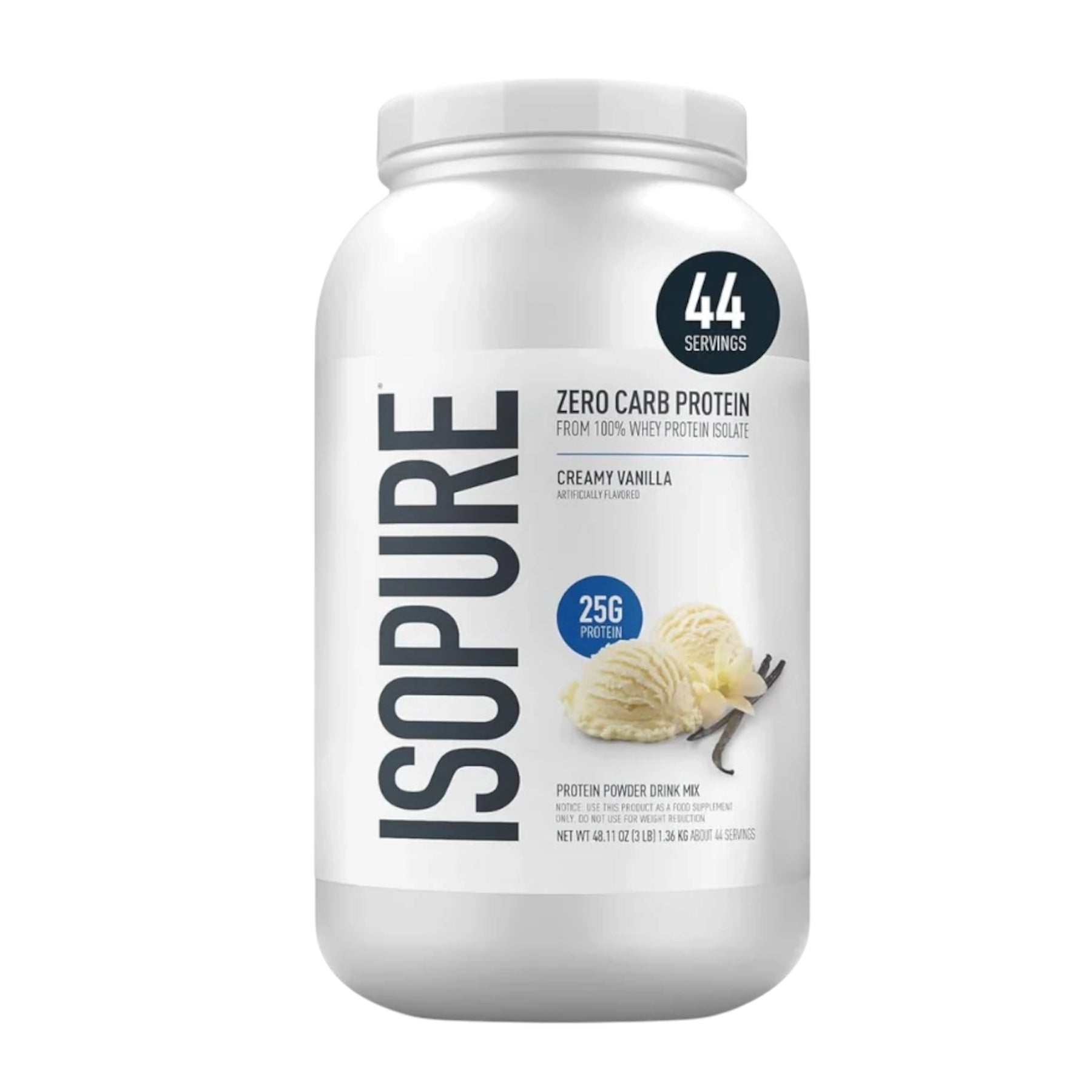 Proteína Isopure Zero Carb 44 Servicios 3 Lbs. (1.36Kgs.)