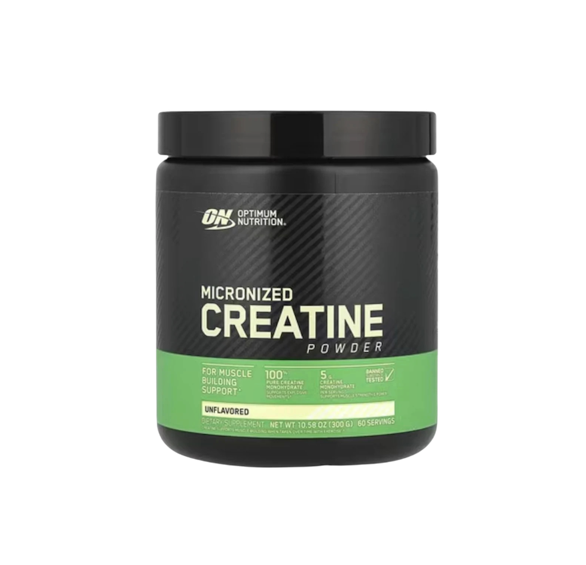Optimum Nutrition Micronized Creatine Powder | 300g 60 Servicios