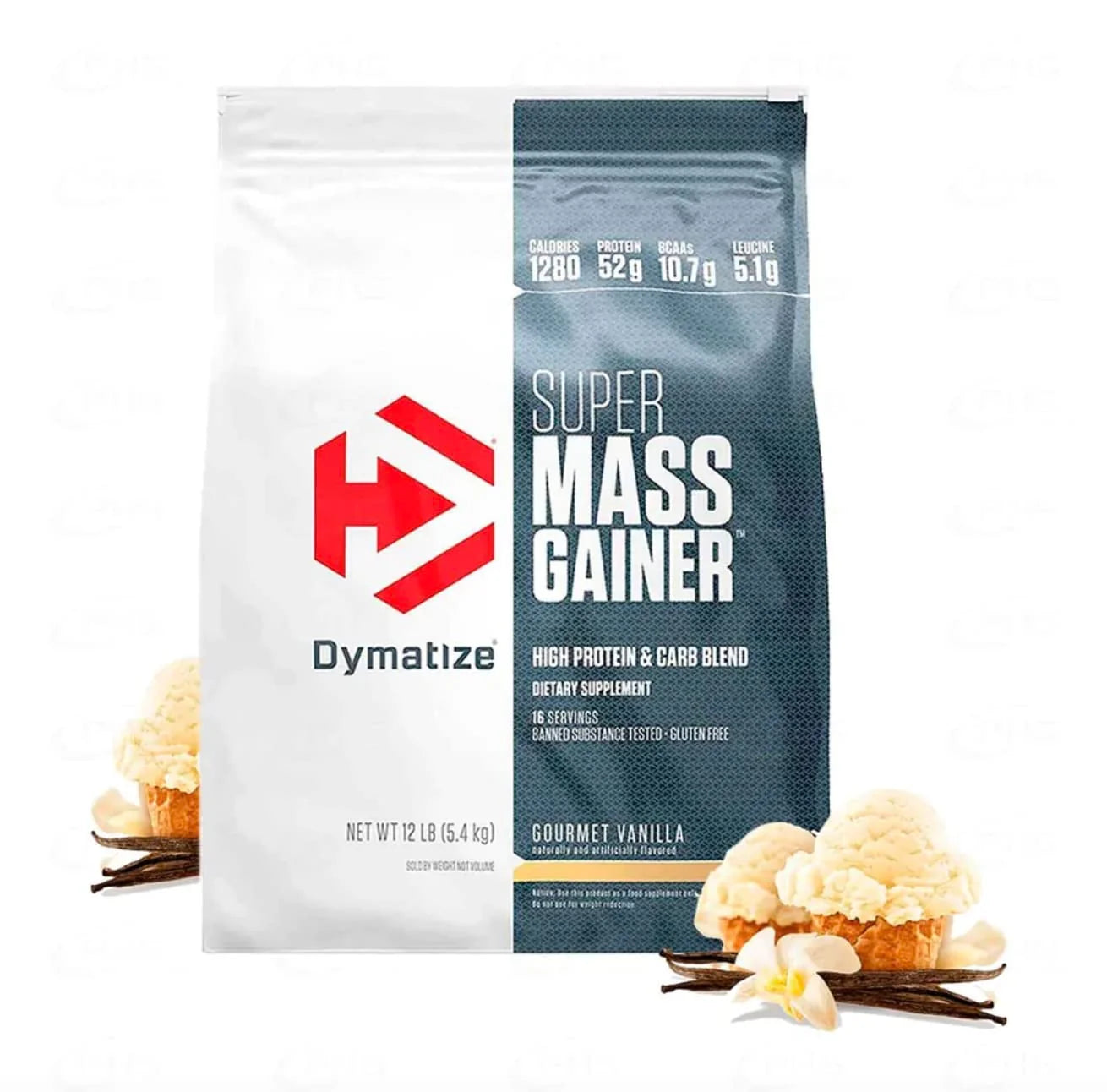 Dymatize Super Mass Gainer 5.4kg 12lb Gourmet Vanilla (16 Servicios)