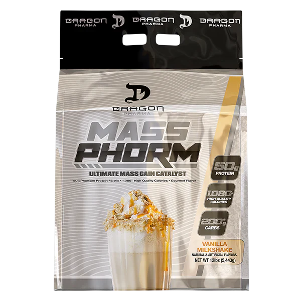 Gainer MassPhorm Ultimate Mass Gain Catalyst Dragon Pharma 21 Servicios 12 Lbs. (5,443Grs.)